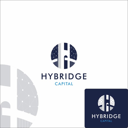 Corporate brand with the title 'Hybridge Logo'