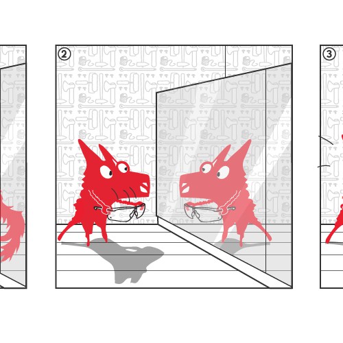 Cool artwork with the title 'Safety glasses illustration'