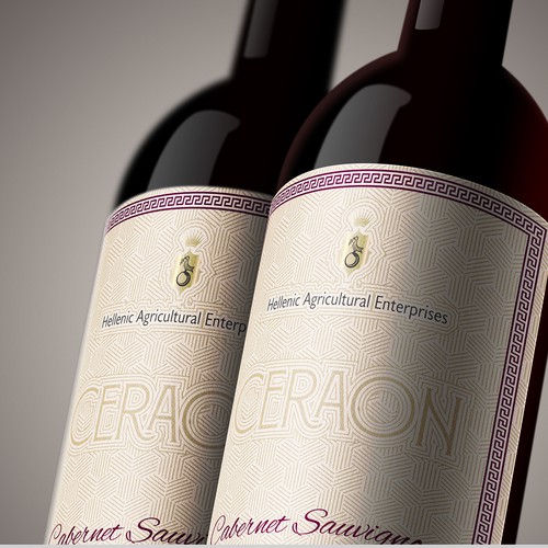 Wine packaging with the title 'Greek wine'