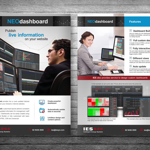 Handout design with the title 'Contest 3 of 5+ Flyer for software products'