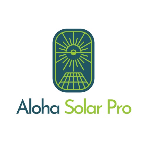 Solar logo with the title 'Unique Logo for Sustainable Solar Company'