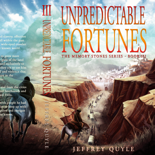 Horse design with the title 'Unpredictable Fortunes - J. Quyle'