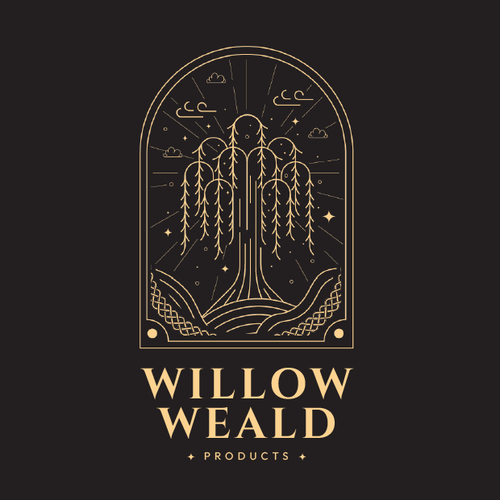 Enigma logo with the title 'Willow Weald - Mystics Logo Design'