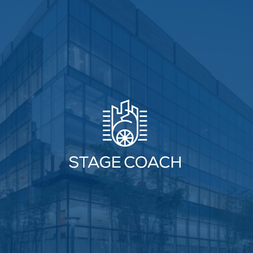 Horse brand with the title 'Line logo For Stage Coach'