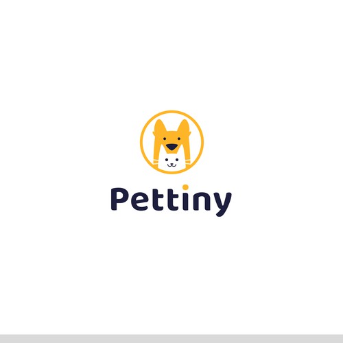 Dog and cat logo with the title 'Logo design'