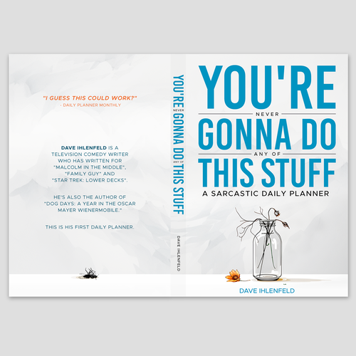 Flower book cover with the title 'You're Never Gonna do Any of This Stuff'