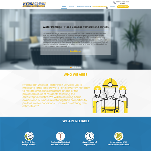 Redesigned website with the title 'A Light Website.'