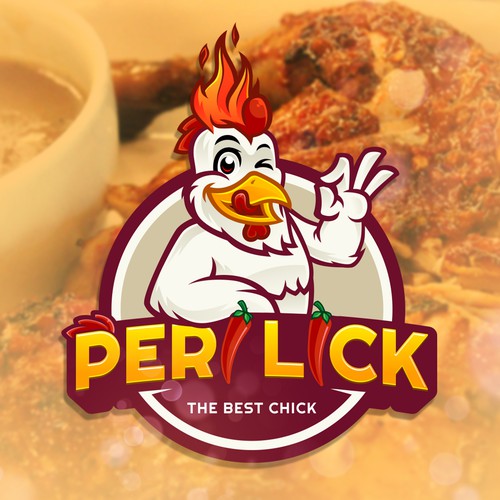 Chicken design with the title 'Peri Lick'