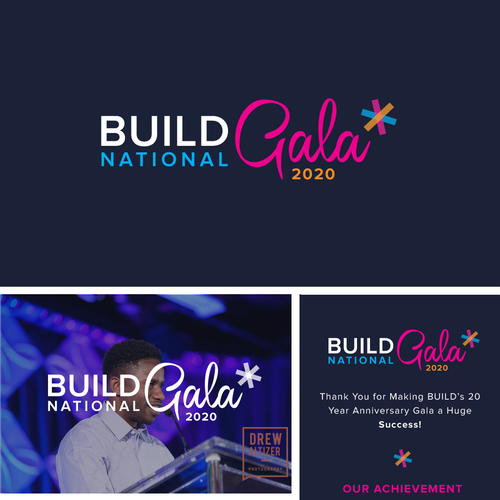 Fundraising logo with the title 'BUILD National Gala FY20 Logo'