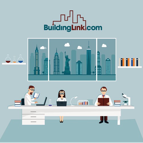 Infographic artwork with the title 'Infographic for Buildinglink'