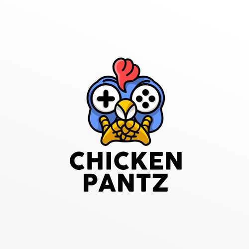 Jeans design with the title 'chicken pantz'