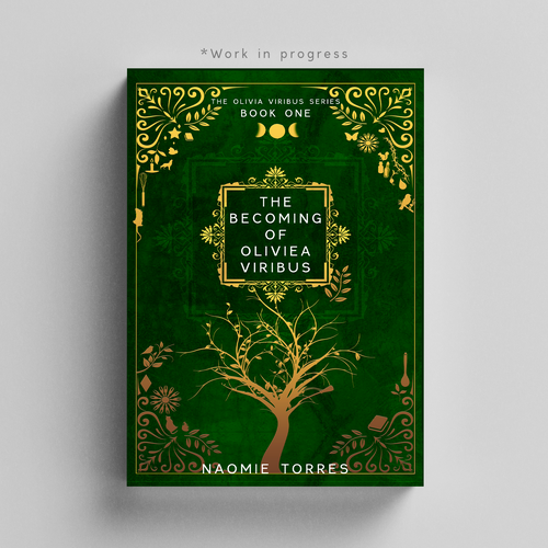 Graphic book cover with the title 'Fantasy cover'