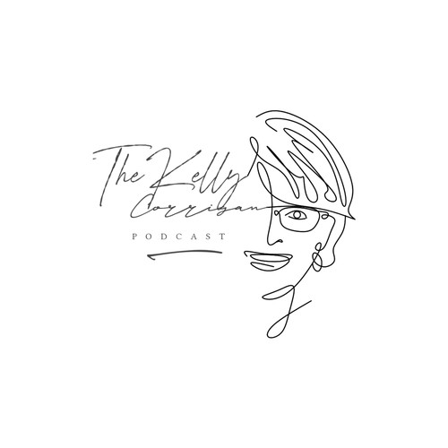 Podcast cover artwork with the title 'Line art podacast logo'