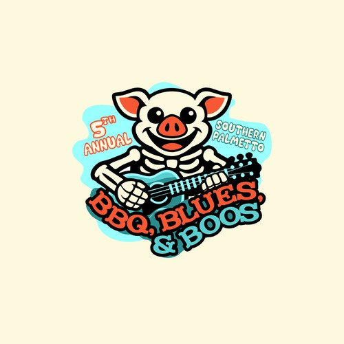 Grill-steak logo with the title 'Mascot Logo for Annual event'