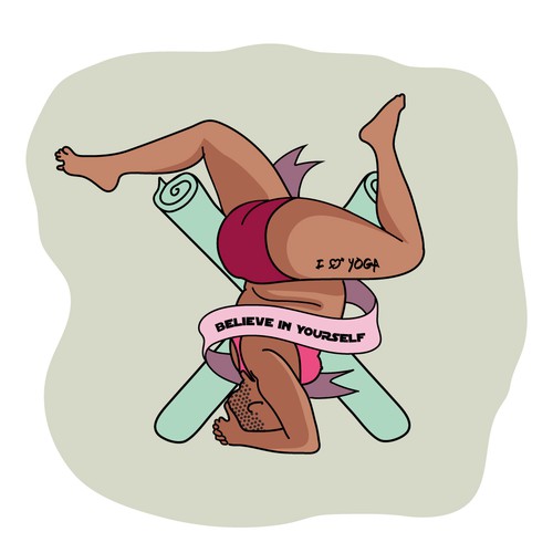Health artwork with the title 'Yoga Illustration'