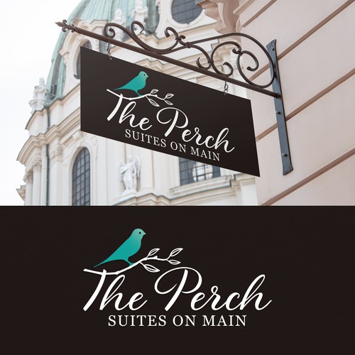 Suites design with the title 'The Perch Suites On Main'
