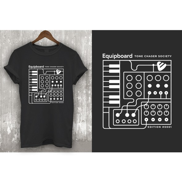 Artwork design with the title 'Equipboard - Synths'