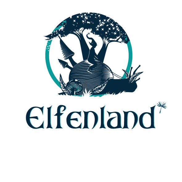 Elf logo with the title 'Fantasy World and funny stories'