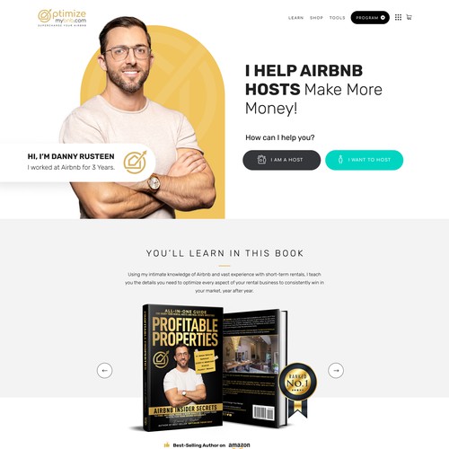 Unique website with the title 'A Consultant Website - AirBnB'