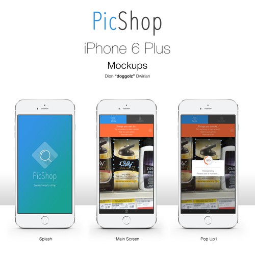 IPhone design with the title 'InfoLens UI Contest'