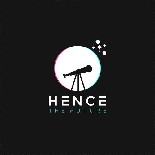 Telescope design with the title 'Hence, The future'