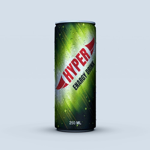 Brand label with the title 'Energy drink brand label design'