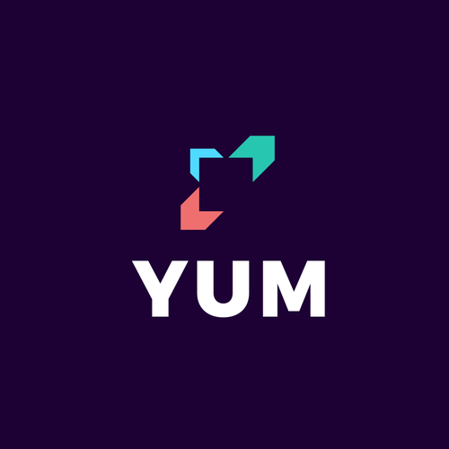 Web design logo with the title 'Digital agency YUM logo concept'
