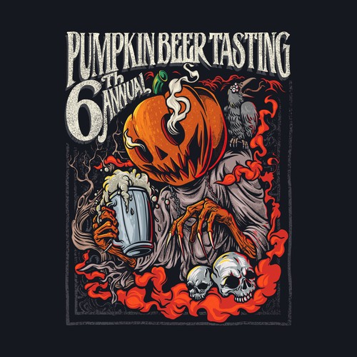 Pumpkin design with the title 'Pumpkin beer tasting'