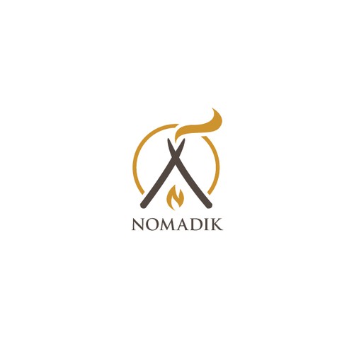 Hut logo with the title 'Logo Design for NOMADIK '
