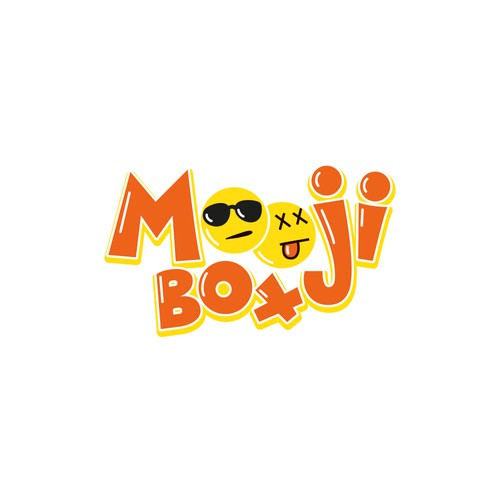 Emoticon logo with the title 'Mooji Box'