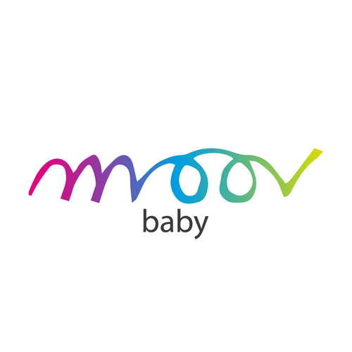 Toy shop logo with the title 'moov baby'
