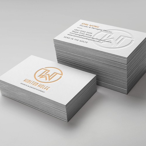 Letterpress design with the title 'Business Card design for Winston Wolfe'