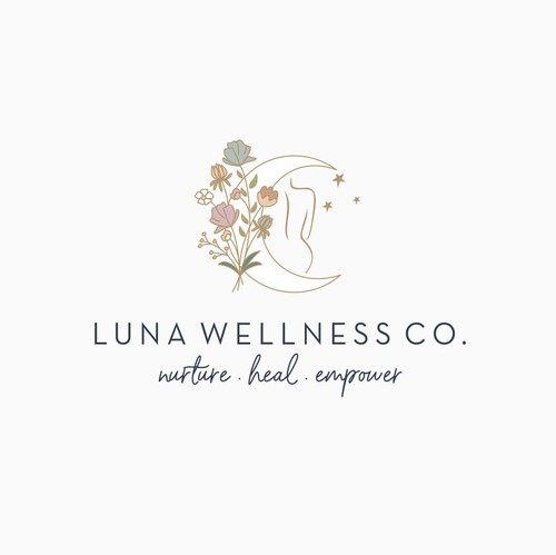 Moon design with the title 'Luna Wellness Co. '