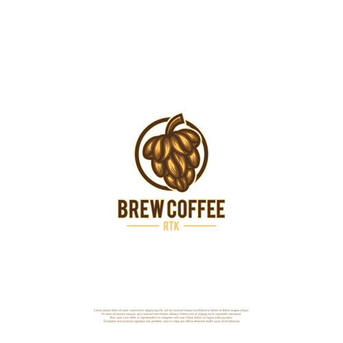 Brewery brand with the title 'LOGO CONCEPT FOR BREW COFFEE'