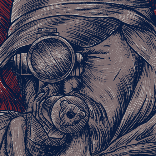 T-shirt with the title 'Firearms brand shirt illustration '