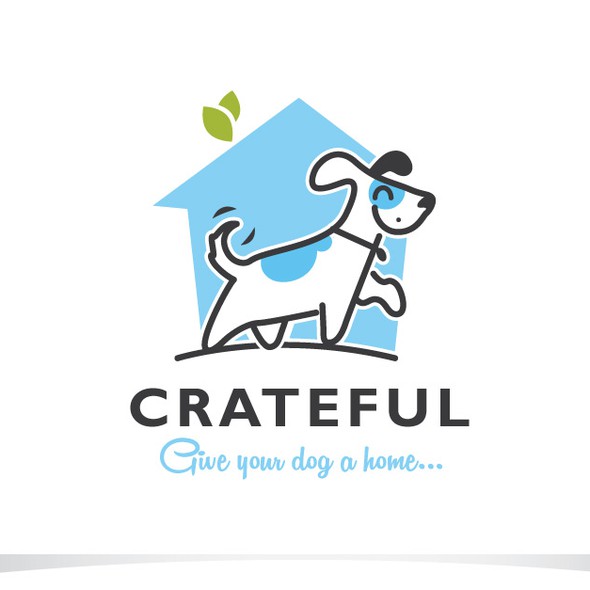 Dog house logo with the title 'Pet sitting.'