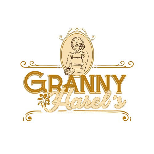 Grandma design with the title 'Granny Hazel's Logo'