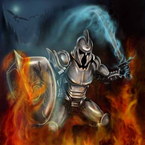 Knight design with the title 'Fantasy Role Playing Game Screenshots for the iTunes App Store'