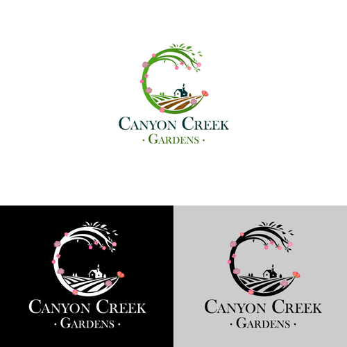 Field logo with the title 'Concept de logo pour Canyon Creek Garden'