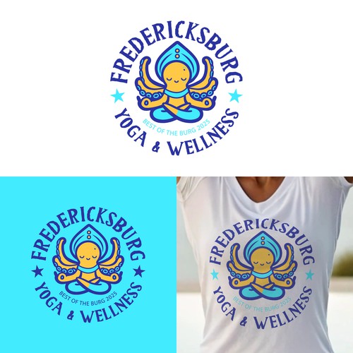 Yoga t-shirt with the title 'Fredericksburg Yoga & Wellness'