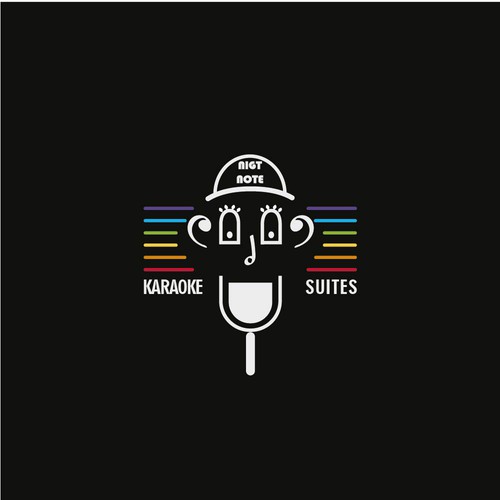 Karaoke design with the title 'High Note Karaoke Suites'