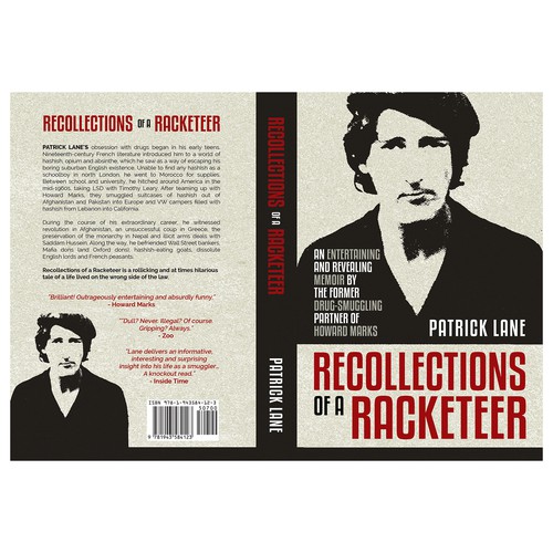 Memoir book cover with the title 'Book cover for "Recollections of a Racketeer"'