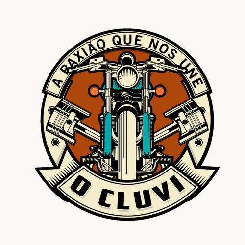 Motorcycle logo with the title 'logo for organization is focused on a social loyalty club made for every motorcycle user.'