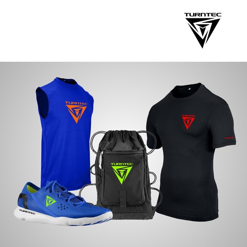 Shoe logo with the title 'Innovative Sports Logo for Turntec'