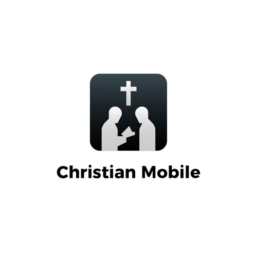 Gospel design with the title 'Christian Mobile App Single Icon.'