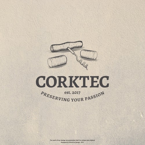 Trust design with the title 'Wine corks logo'