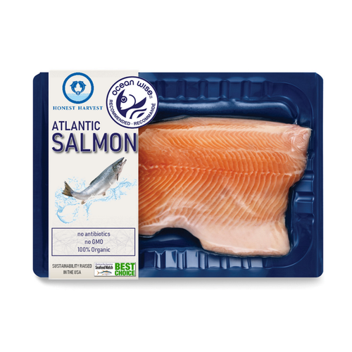 Atlantic design with the title 'Atlantic Salmon Packaging'