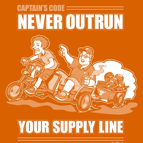 Graphic t-shirt with the title 'Caricature illustration for college tailgate team'