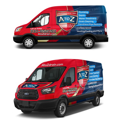 Plumbing design with the title 'Wrap Design for a service company'