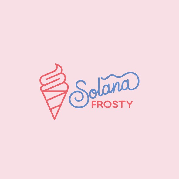 Store design with the title 'Beachy gelato'